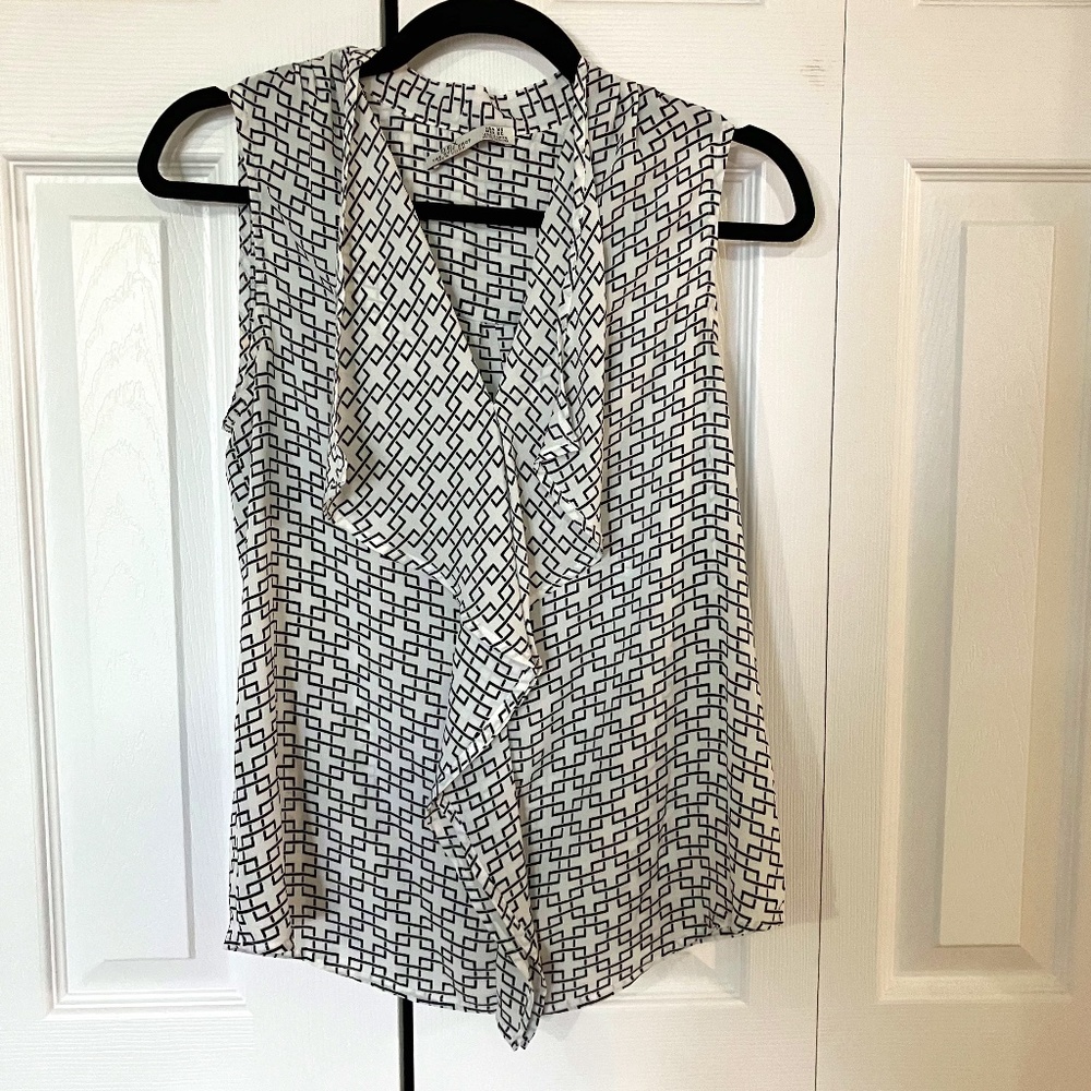 DEX 'The Suit Shop' Blouse - White/patterned